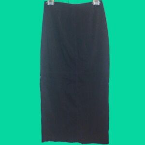 Vintage Y2K Late 90's Bagatelle Faux Suede Black Size 4 Skirt Long